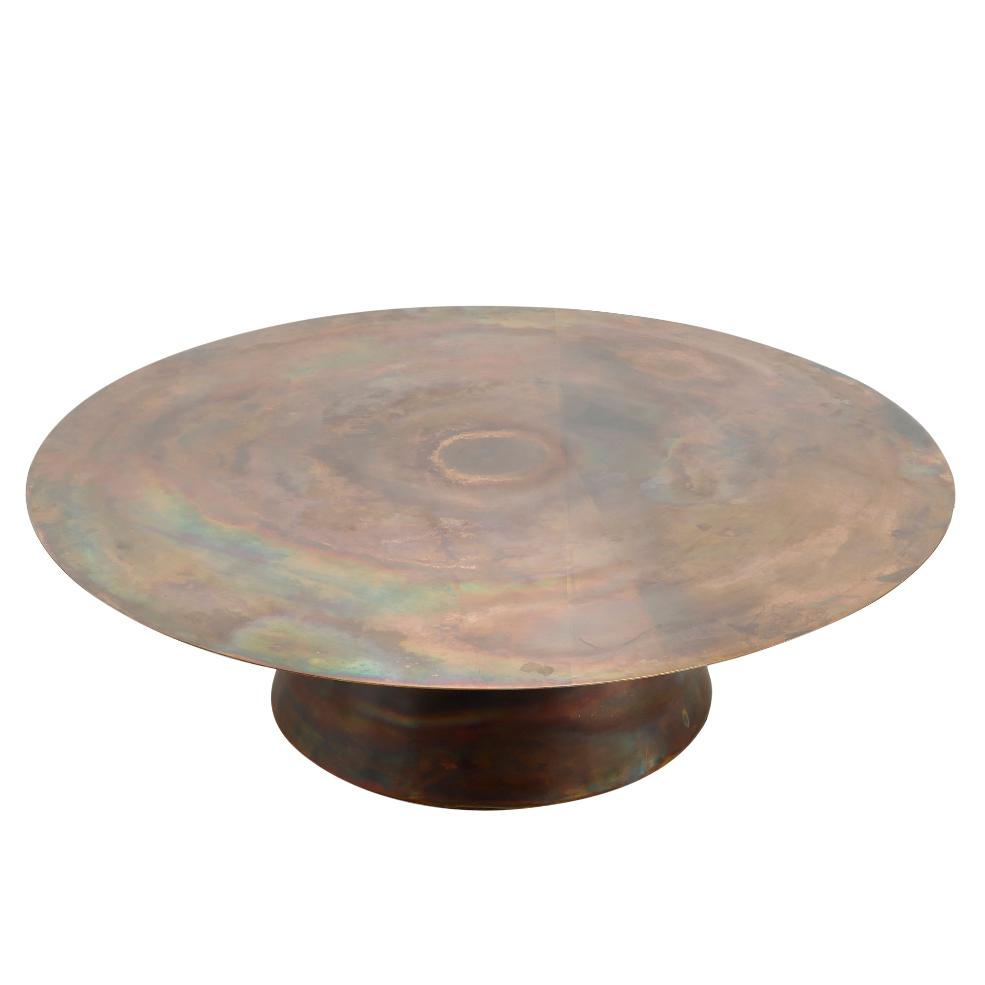 Comprador Copper Iron Coffeetable Round Set van 2 PTMD - Salontafel - PTMD - livinglovely.nl