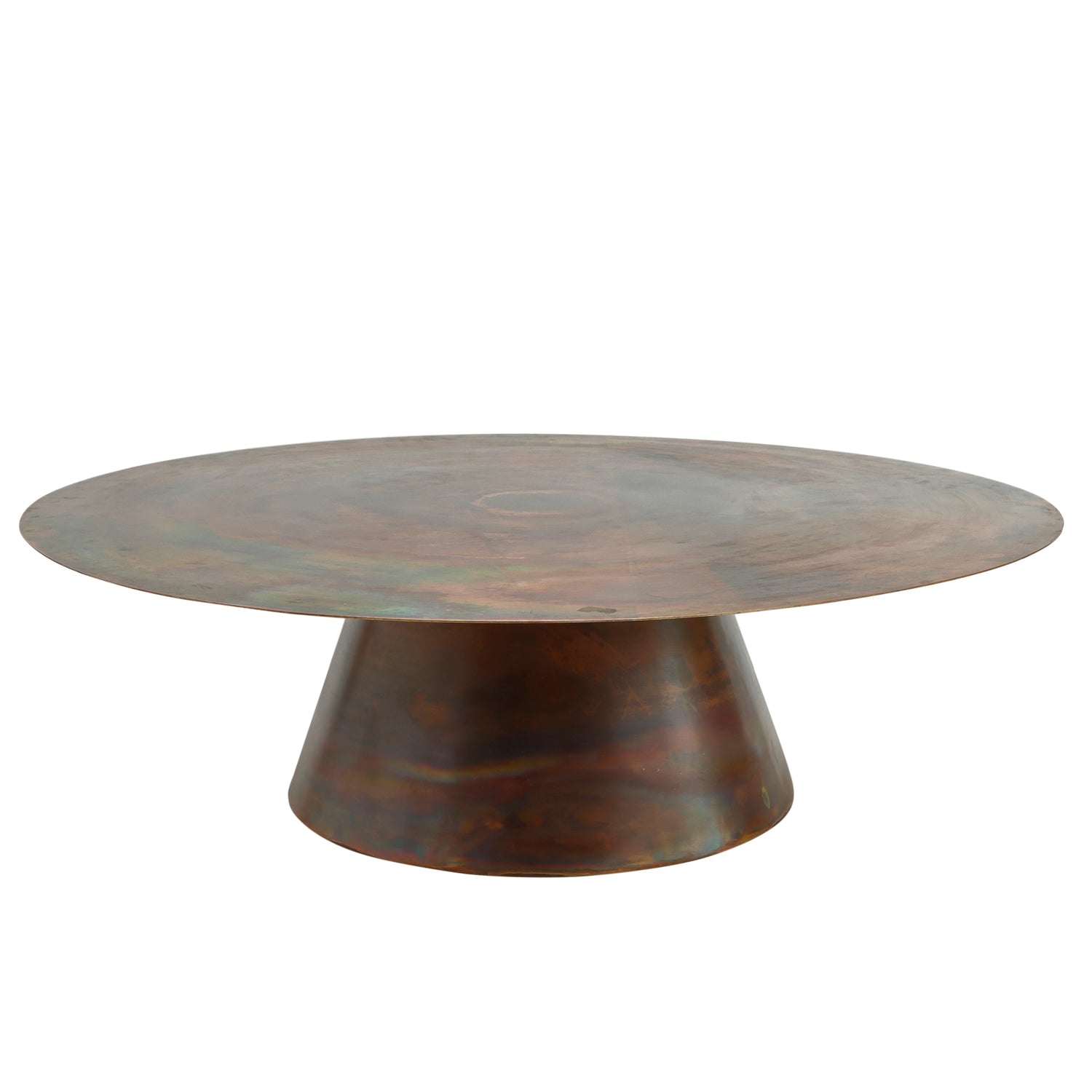 Comprador Copper Iron Coffeetable Round Set van 2 PTMD - Salontafel - PTMD - livinglovely.nl