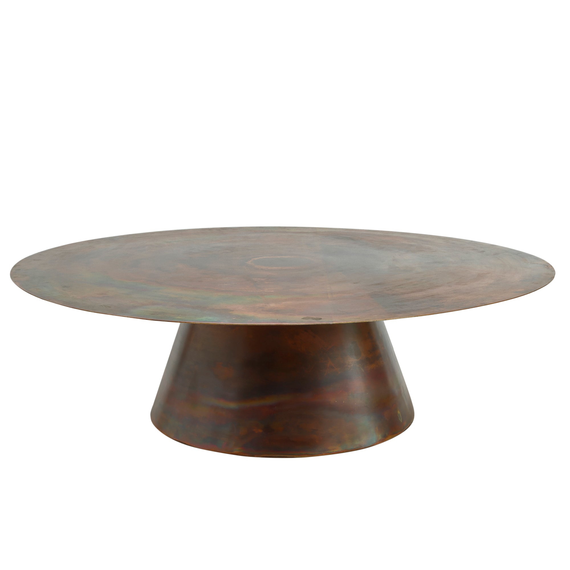 Comprador Copper Iron Coffeetable Round Set van 2 PTMD - Salontafel - PTMD - livinglovely.nl