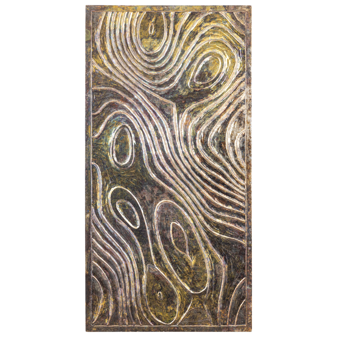 Connolly Oil Green Wood Rect Wall Panel L PTMD - Wandpaneel - PTMD - livinglovely.nl