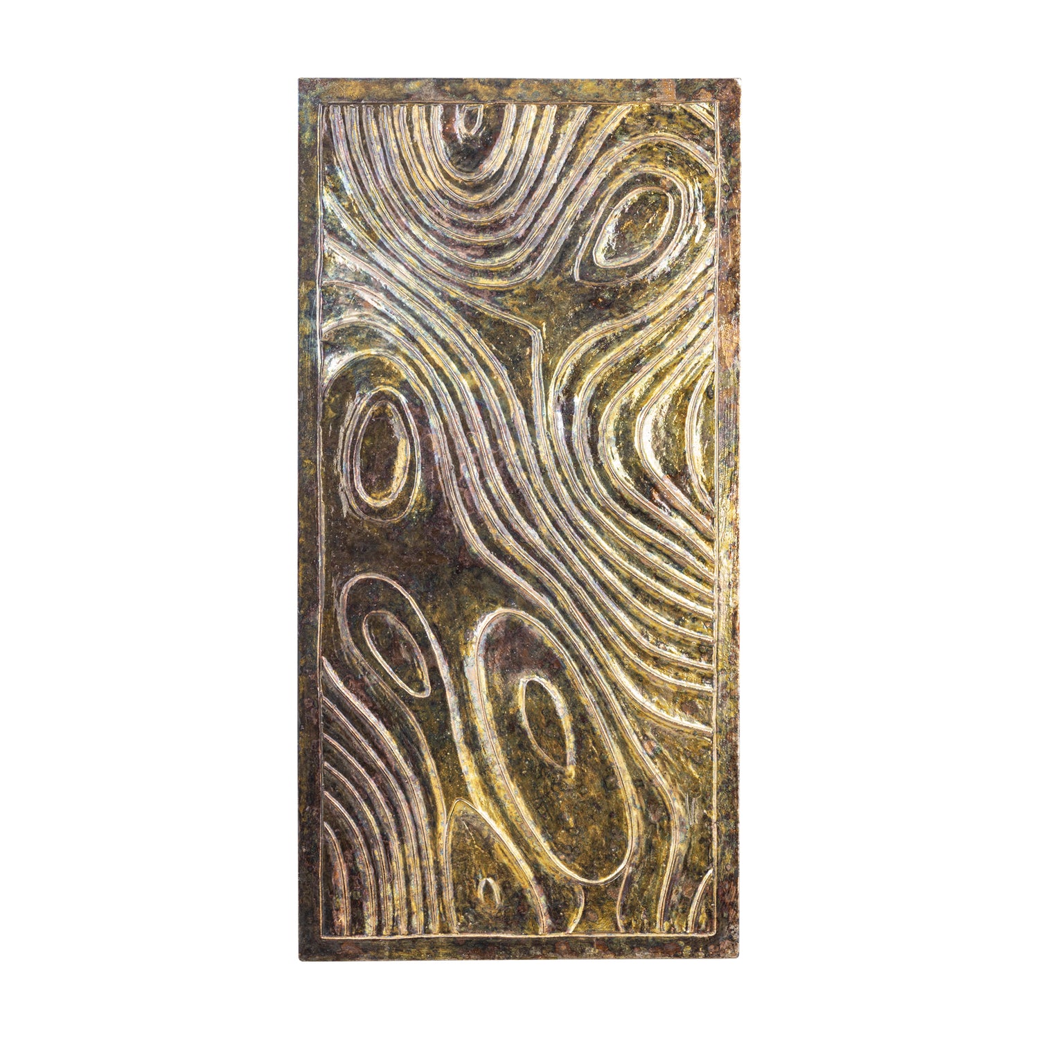 Connolly Oil Green Wood Rect Wall Panel S PTMD - Wandpaneel - PTMD - livinglovely.nl