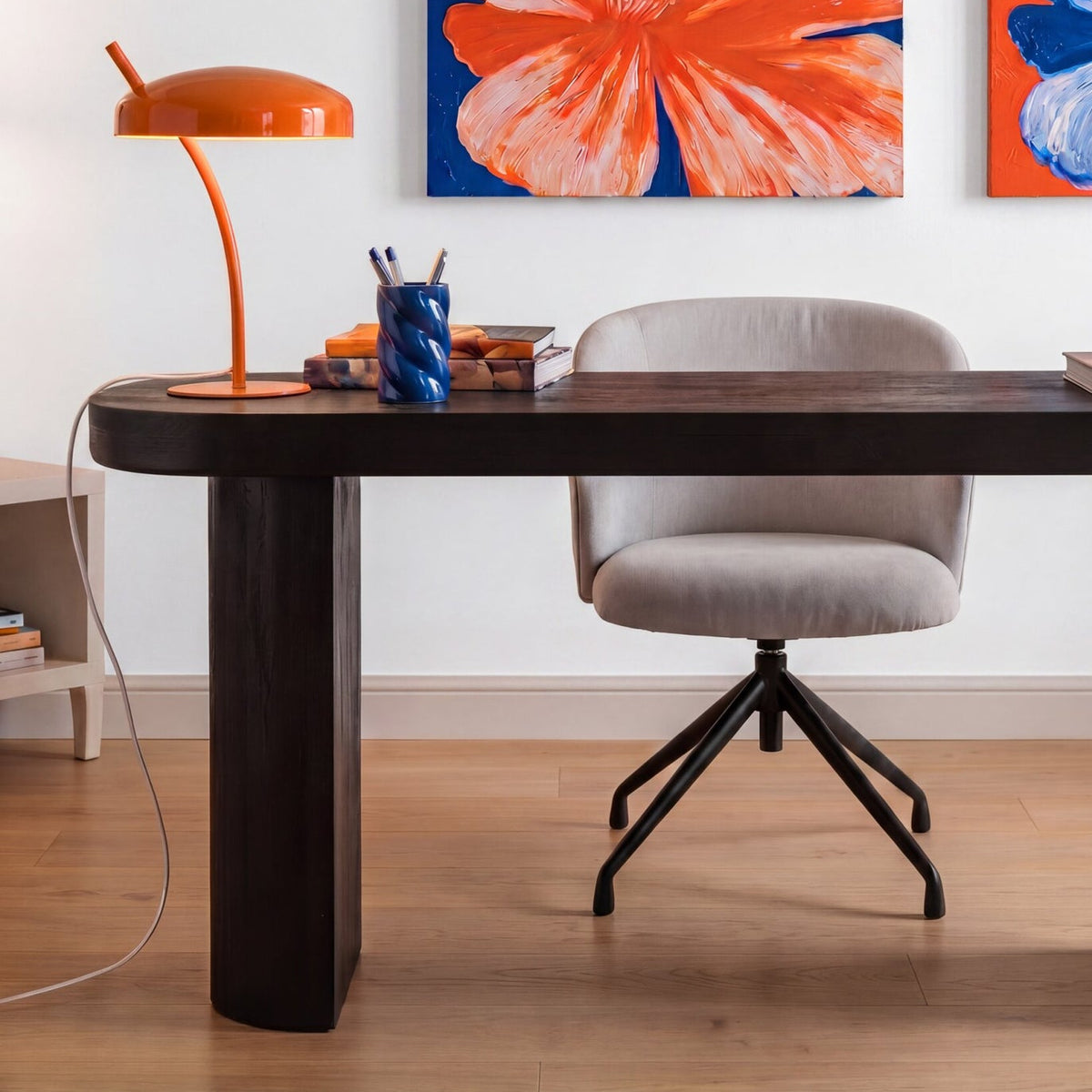 Console Mangohout Zwart/Naturel J-Line