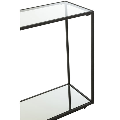 Console Metaal/Glas Zwart J-Line