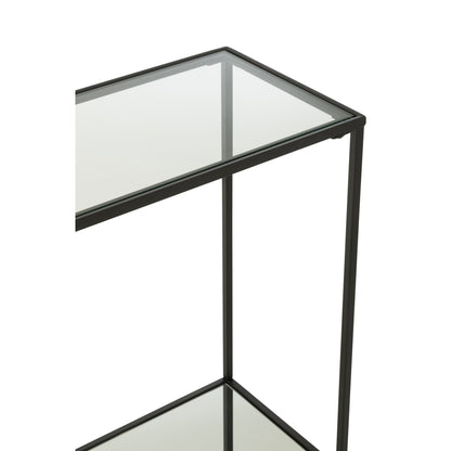 Console Metaal/Glas Zwart J-Line