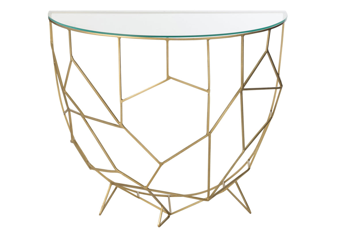 Console Moza Metaal/Glas Goud J-Line