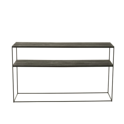 Console Rechthoek Gerecycled Hout/Metaal Zwart J-Line