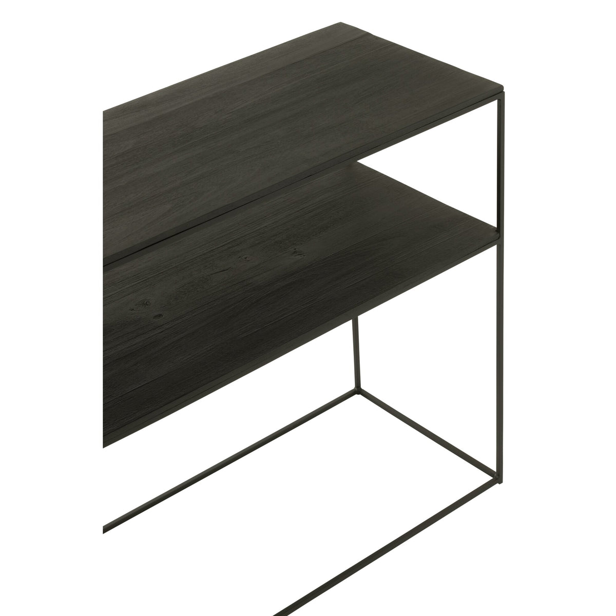 Console Rechthoek Gerecycled Hout/Metaal Zwart J-Line
