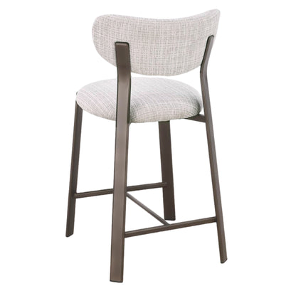 Counterkruk Bowie naturel schuin van achteren, open frame en ronde zitting