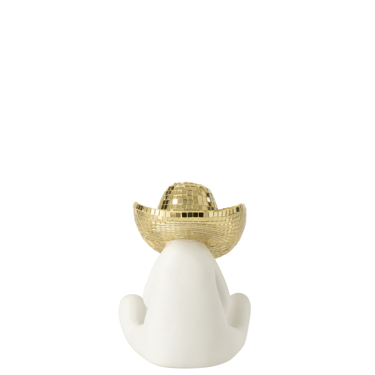 Cowboy Mozaïek Polyresin Wit/Goudkleurig