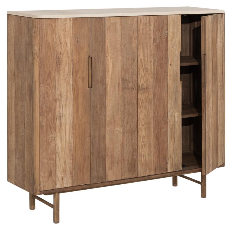Cupboard Bliss Mortex low, 4 doors - - DTP Home - livinglovely.nl