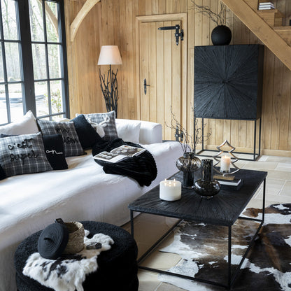 Cupboard Shanil Wood/Iron Black - - J-Line - livinglovely.nl