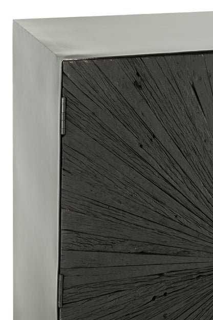 Cupboard Shanil Wood/Iron Black - - J-Line - livinglovely.nl