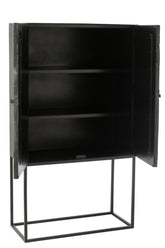 Cupboard Shanil Wood/Iron Black - - J-Line - livinglovely.nl