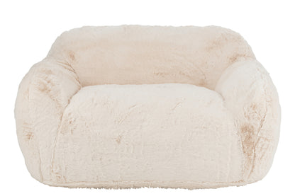 Cutie 2-zits Sofa Cream Large J-Line - Fauteuil - J-Line - livinglovely.nl