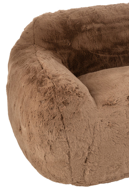 Cutie 2-zits Sofa Taupe Large J-Line - Fauteuil - J-Line - livinglovely.nl