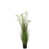 Cyperus Alternifolius 11 Koppen In Pot Pvc Groen Large - Kunstplant - J-Line - livinglovely.nl