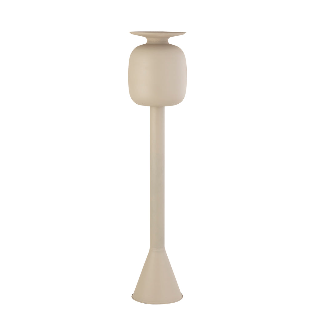 Dainah Cream iron pot op lange voet Large PTMD - Pot - PTMD - livinglovely.nl