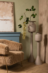 Dainah Cream iron pot op lange voet Small PTMD - Pot - PTMD - livinglovely.nl