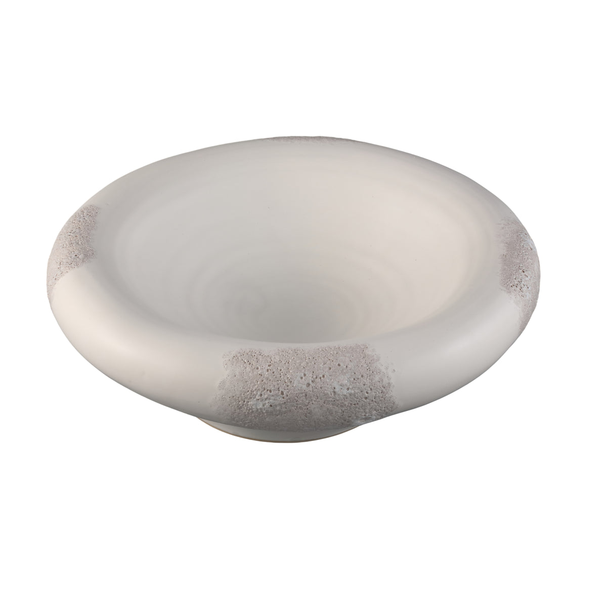 Dangelo Schaal Keramiek Wit Rond Extra Large van PTMD, extra productfoto met aandacht voor vorm en afwerking
