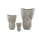 Dayna Grey Oval Ceramic Vase With Pattern L 45x25.0x71.5cm PTMD - Vaas - PTMD - livinglovely.nl