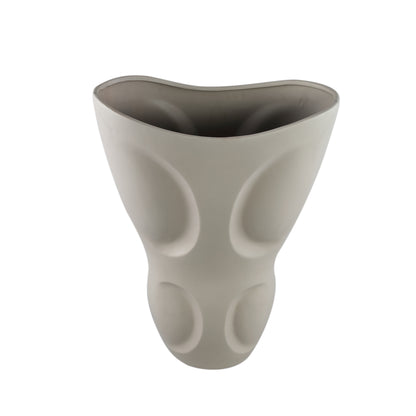 Dayna Grey Oval Ceramic Vase With Pattern L 45x25.0x71.5cm PTMD - Vaas - PTMD - livinglovely.nl