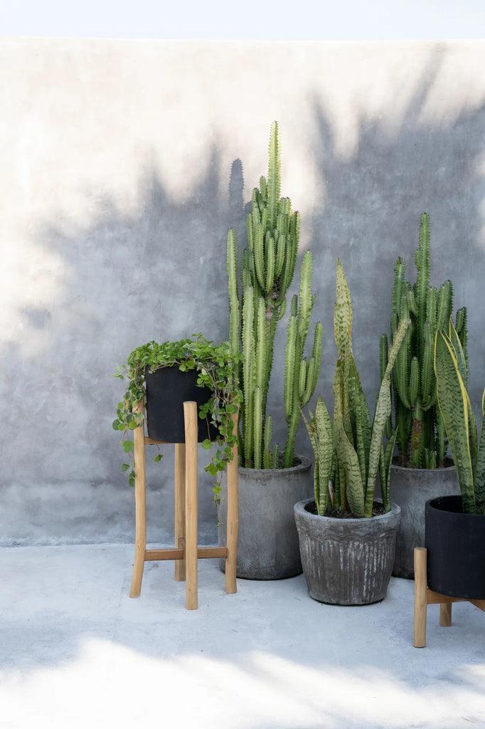 De Charcoal Hoge Plantenbak - Zwart - Large , Vaas/pot/kruik , Bazar Bizar , livinglovely.nl