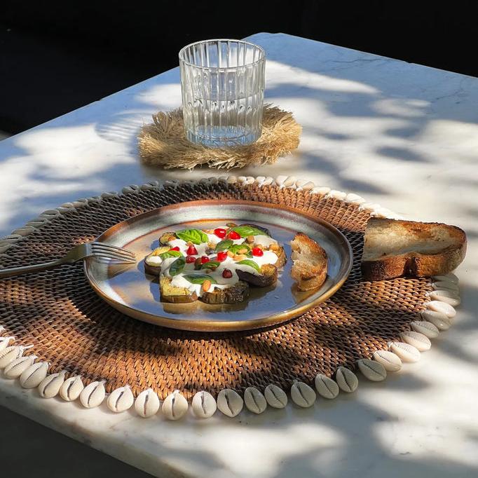 De Colonial Shell Placemat - Naturel Bruin