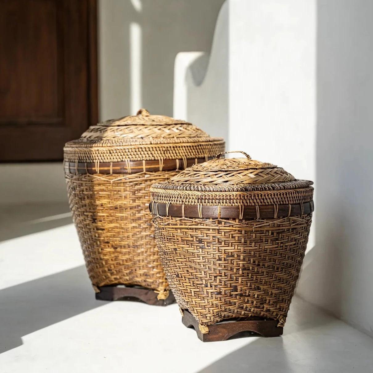 De Colonial Storage Mand - Naturel Bruin - L , Mand , Bazar Bizar , livinglovely.nl