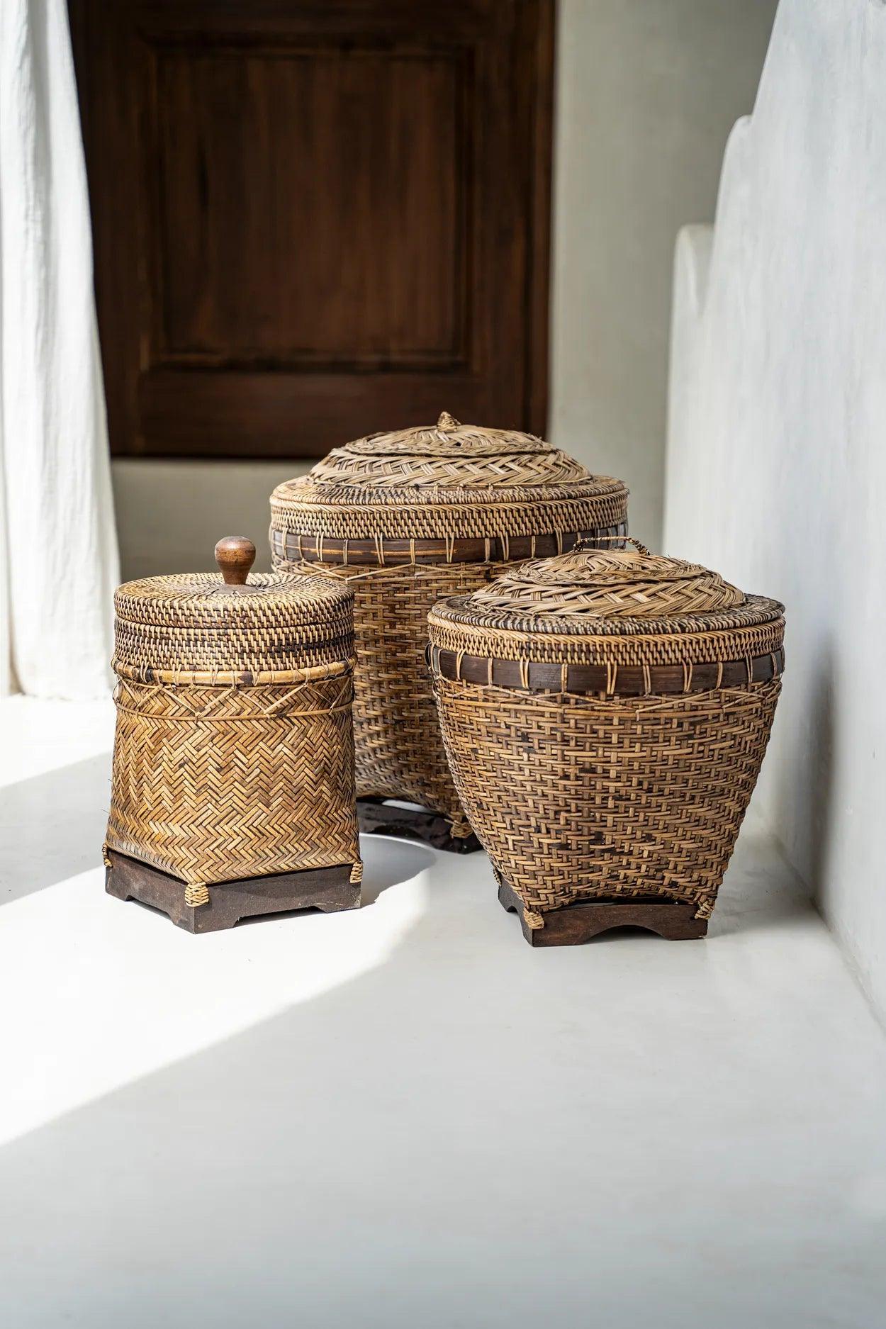 De Colonial Storage Mand - Naturel Bruin - L , Mand , Bazar Bizar , livinglovely.nl