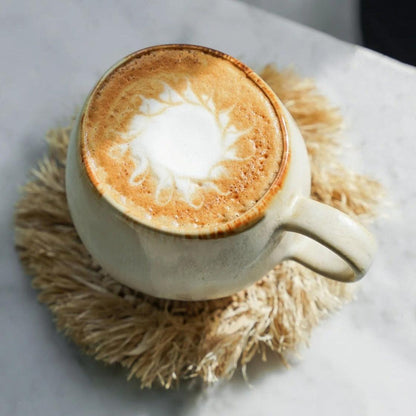 De Fringe Raffia Onderzetter - Naturel - Onderzetter - Bazar Bizar - livinglovely.nl