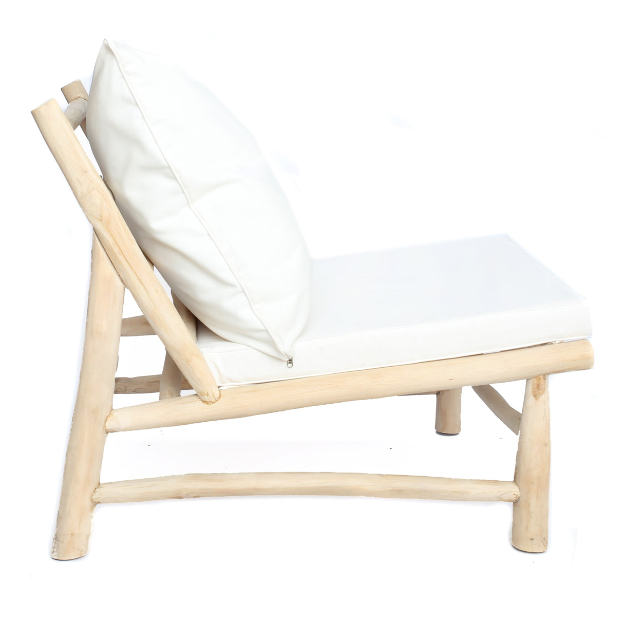De Island Eenzit - Naturel Wit - Outdoor loungestoel - Bazar Bizar - livinglovely.nl
