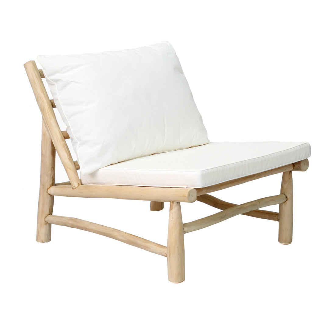 De Island Eenzit - Naturel Wit - Outdoor loungestoel - Bazar Bizar - livinglovely.nl
