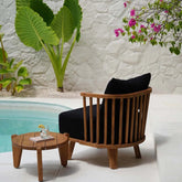 De Malawi Eenzitter - Naturel Zwart - Outdoor loungestoel - Bazar Bizar - livinglovely.nl
