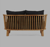 De Malawi Tweezitter - Naturel Zwart - Outdoor bank - Bazar Bizar - livinglovely.nl