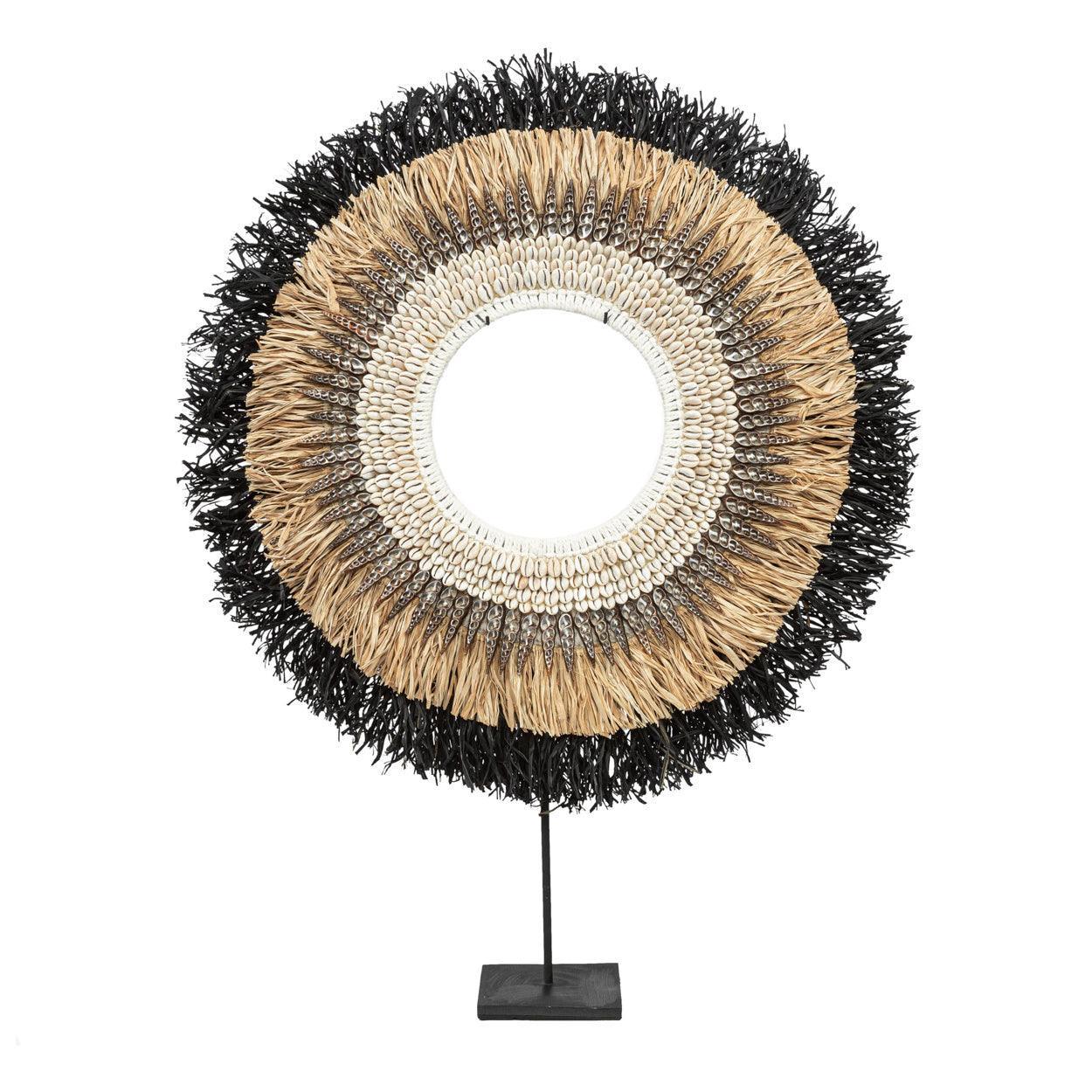 De Mojo Raffia op Stand - Decoratie - Naturel Zwart , Ornament , Bazar Bizar , livinglovely.nl