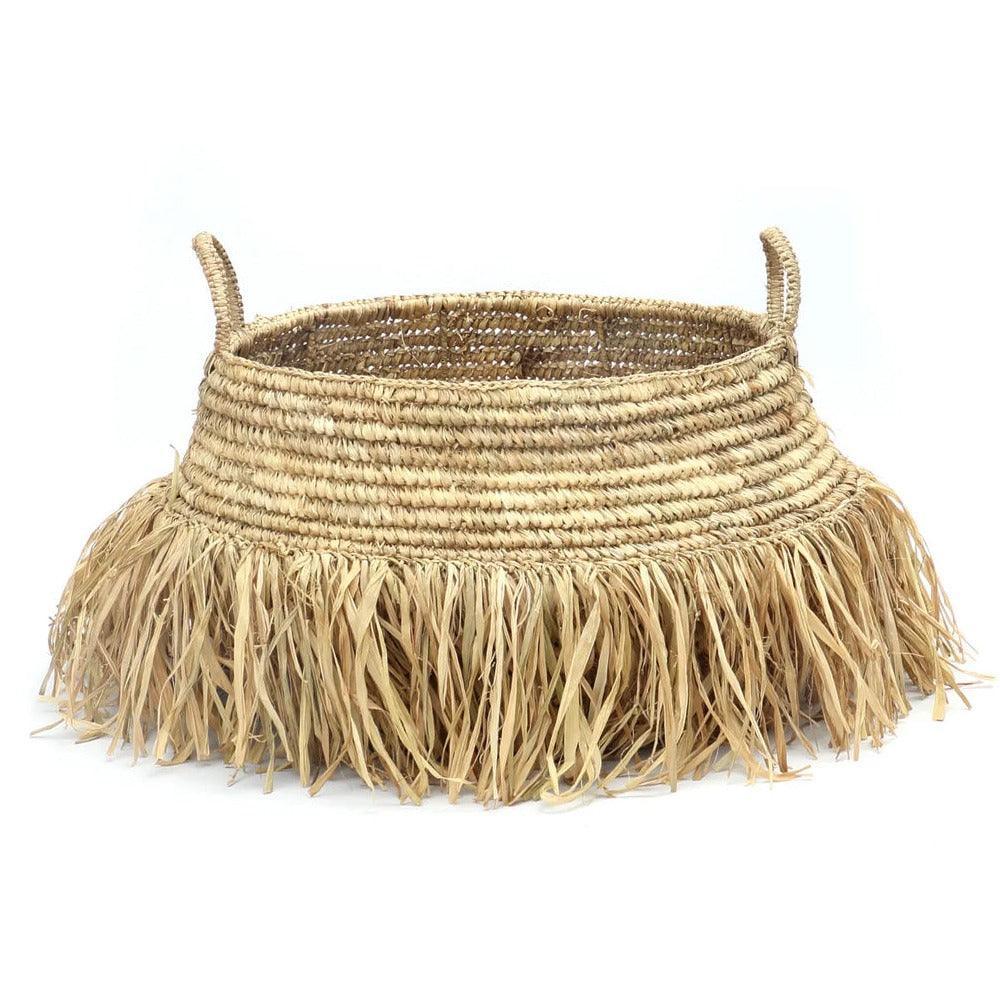 De Raffia Deluxe Mand - Naturel - L , Mand , Bazar Bizar , livinglovely.nl