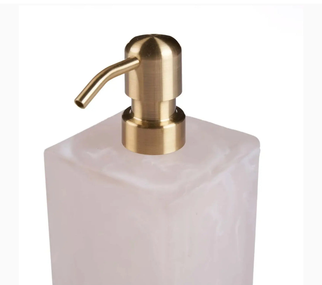 De Resin Zeepdispenser- Roze Wit - Keukenaccessoire - Bazar Bizar - livinglovely.nl