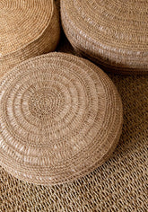 De Seagrass Poef - Naturel - M - Poef - Bazar Bizar - livinglovely.nl