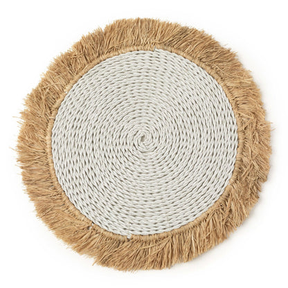 De Seagrass Raffia Placemat - Wit Naturel , Placemat , Bazar Bizar , livinglovely.nl