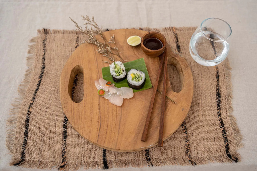 The Teak Root Tray Natural Small