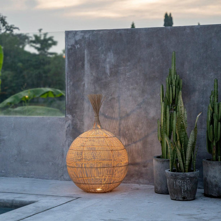 De Wonton Vloerlamp - Naturel , Vloerlamp , Bazar Bizar , livinglovely.nl