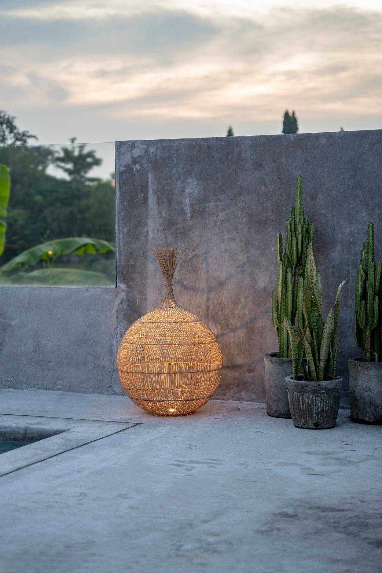 De Wonton Vloerlamp - Naturel , Vloerlamp , Bazar Bizar , livinglovely.nl