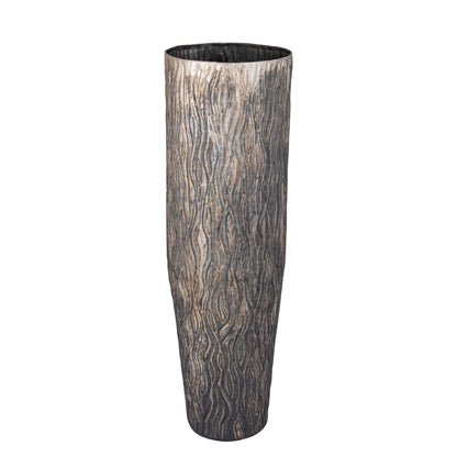 Deandra Silver Alu Sheet Pot Wavy Set van 3 PTMD - Pot - PTMD - livinglovely.nl