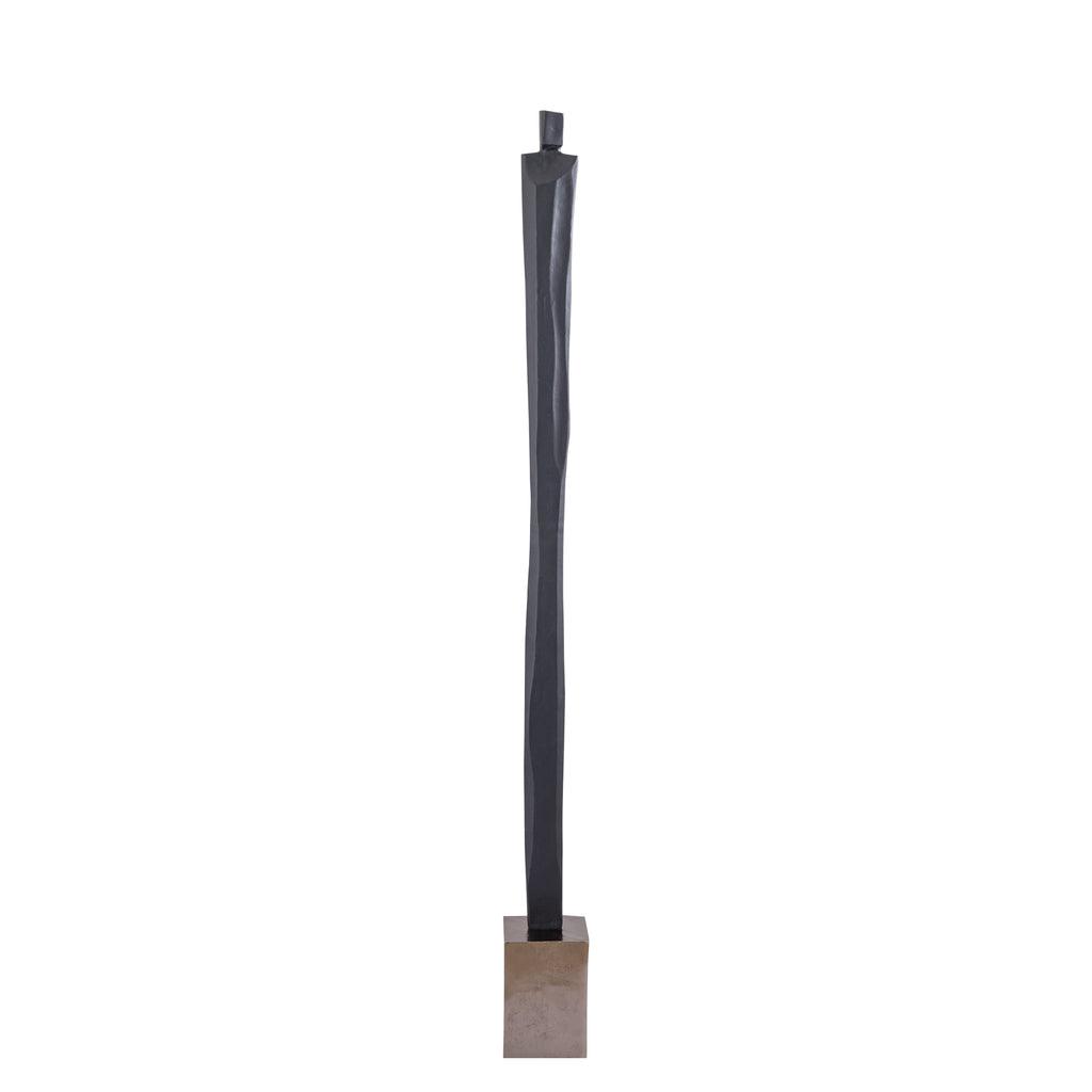 Deco Object Mathias - 15x15x175 cm - Aluminium - Zwart PTMD - Beeld - PTMD - livinglovely.nl