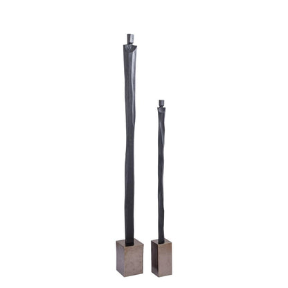 Deco Object Mathias - 15x15x175 cm - Aluminium - Zwart PTMD - Beeld - PTMD - livinglovely.nl