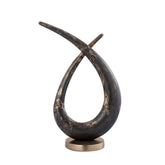 Deco object Ornament Kayen - 30x14x46 cm - Aluminium - Goud PTMD - Beeld - PTMD - livinglovely.nl