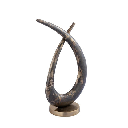 Deco object Ornament Kayen - 30x14x46 cm - Aluminium - Goud PTMD - Beeld - PTMD - livinglovely.nl