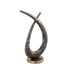Deco object Ornament Kayen - 30x14x46 cm - Aluminium - Goud PTMD - Beeld - PTMD - livinglovely.nl