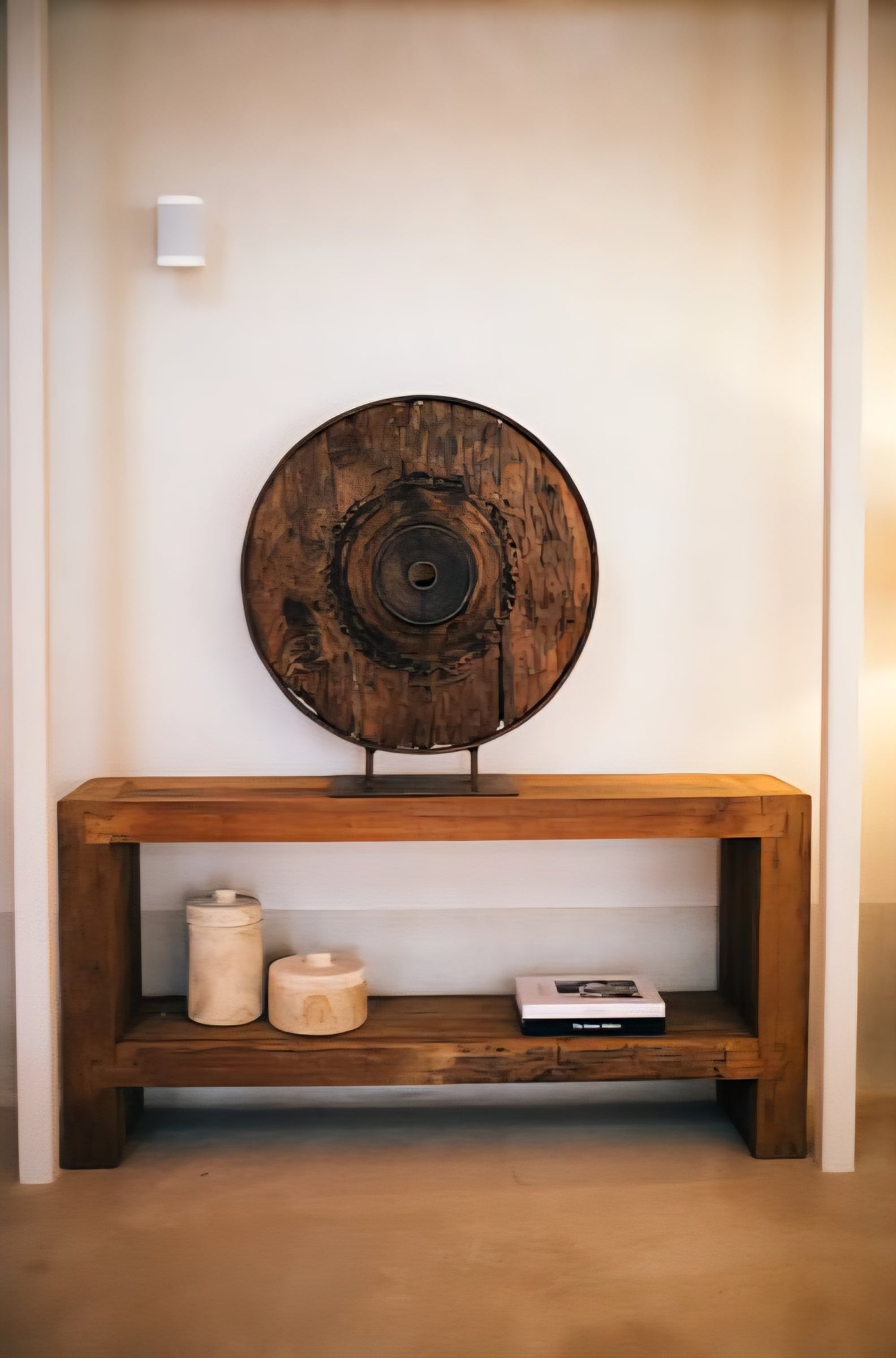 Deco Object Pompei Gerecycleerd Hout - DIA 98xH105cm - Naturel Pomax - Ornament - Pomax - livinglovely.nl