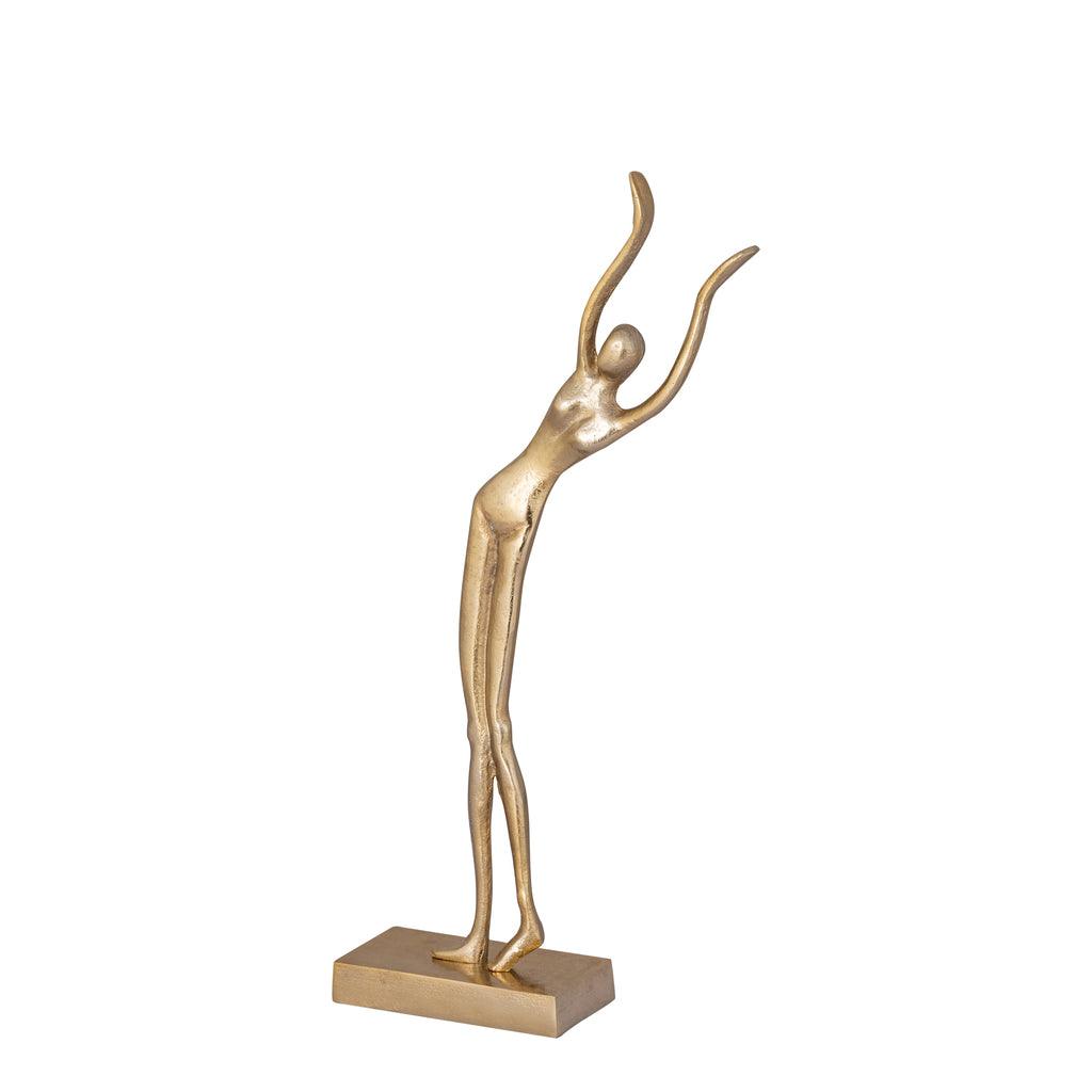 Deco Object Saaqi - 23x8x49 cm - Aluminium - Goud PTMD - Beeld - PTMD - livinglovely.nl